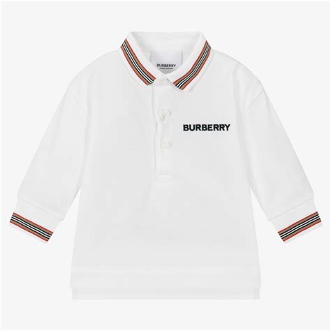 white burberry polo baby|burberry baby shirts.